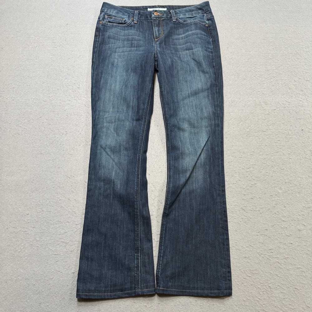 Joe's Jeans Women's 29 Blue Dark Wash Denim Muse Fit Flare Leg Whiskered Stretch